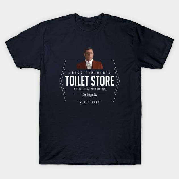 Brick Tamland's Toilet Store T-Shirt by BodinStreet